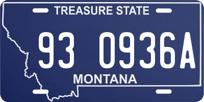 MT license plate 930936A