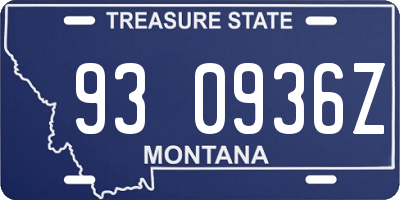MT license plate 930936Z