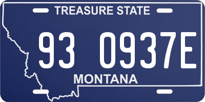 MT license plate 930937E