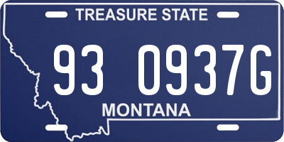 MT license plate 930937G