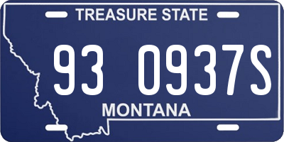 MT license plate 930937S