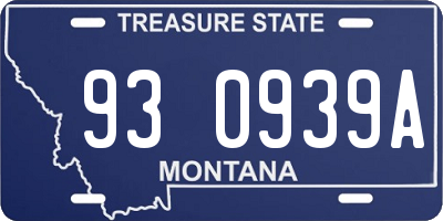 MT license plate 930939A