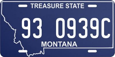 MT license plate 930939C