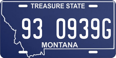 MT license plate 930939G