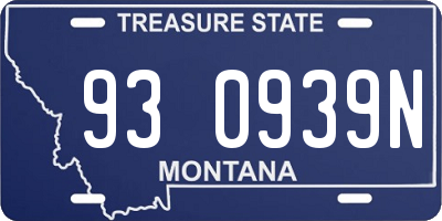 MT license plate 930939N