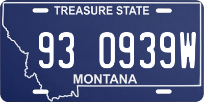 MT license plate 930939W