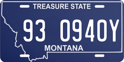 MT license plate 930940Y