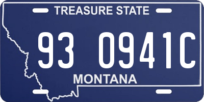 MT license plate 930941C