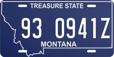 MT license plate 930941Z