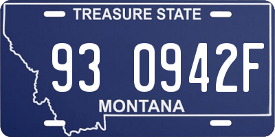 MT license plate 930942F