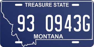MT license plate 930943G