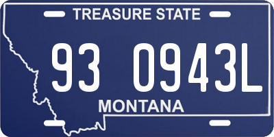 MT license plate 930943L