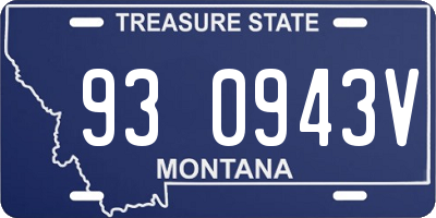 MT license plate 930943V