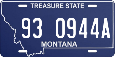 MT license plate 930944A