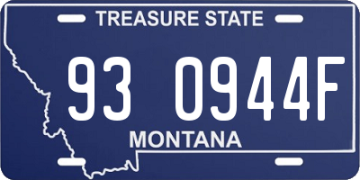 MT license plate 930944F