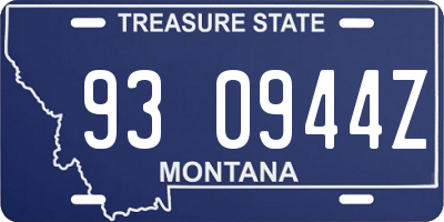 MT license plate 930944Z