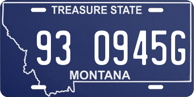 MT license plate 930945G