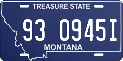 MT license plate 930945I