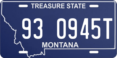 MT license plate 930945T