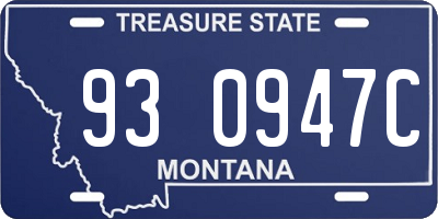 MT license plate 930947C