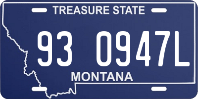 MT license plate 930947L