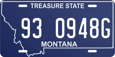 MT license plate 930948G