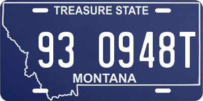 MT license plate 930948T