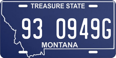 MT license plate 930949G
