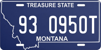 MT license plate 930950T