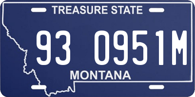 MT license plate 930951M