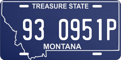MT license plate 930951P