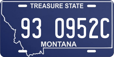 MT license plate 930952C