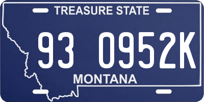MT license plate 930952K
