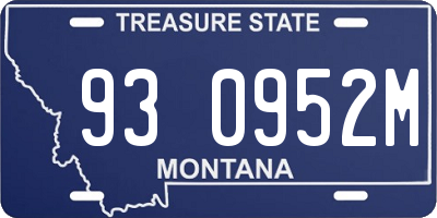 MT license plate 930952M