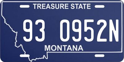MT license plate 930952N