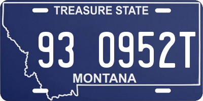 MT license plate 930952T