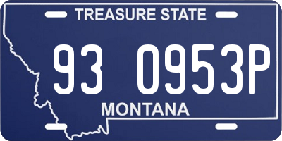 MT license plate 930953P