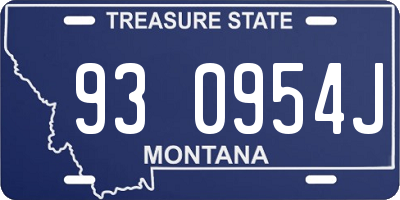 MT license plate 930954J