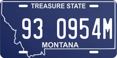 MT license plate 930954M
