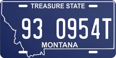 MT license plate 930954T