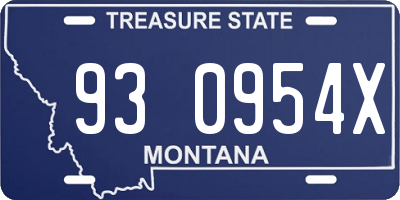MT license plate 930954X