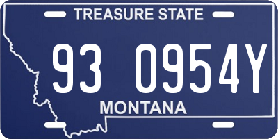MT license plate 930954Y