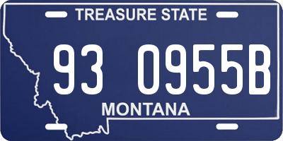 MT license plate 930955B