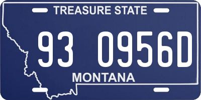MT license plate 930956D