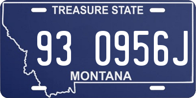 MT license plate 930956J