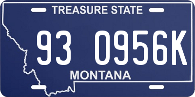 MT license plate 930956K