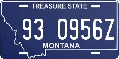 MT license plate 930956Z