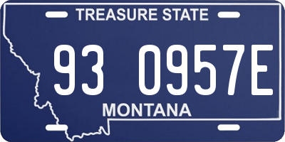 MT license plate 930957E