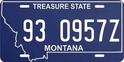 MT license plate 930957Z