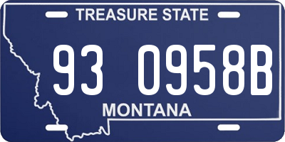 MT license plate 930958B
